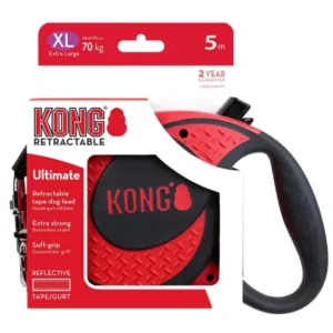 Guia retrátil XL Kong 5m até 70kg Vermelha - PAW GUIA ULTIMATE