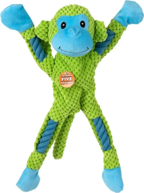 BRINQUEDO MACACO COM CORDA E 5 APIT 37CM - Imagem 2