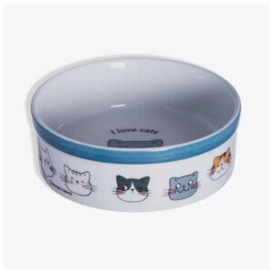 Comedouro ZC Pets Tamanho G Eu Amo Gatos