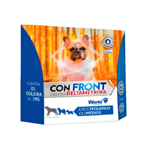 Coleira Antiparasitária Con Front Deltametrina 48cm para cães de médio e pequeno porte